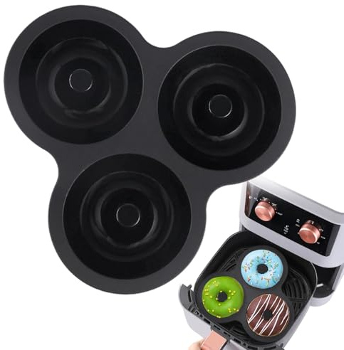 Flkiglm Molde De Donuts De Silicona - Bandeja De Silicona Resistente Al Calor - Molde De Rosquillas Para Air Fryer Y Hornear | para Cocina Desayunos Fiestas Cumpleaños y Principiantes