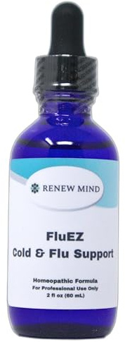 FluEz Homeopathic Cold & Flu Support Drops – Natural Immune Wellness Formula for Seasonal Discomfort – Fast-Absorbing Liquid – 2 fl oz