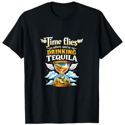 Le Temps Passe Vite Quand Vous Buvez de la Tequila Party Crew T-Shirt