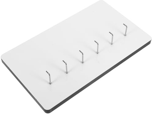 Toyvian Tablero de Mdf para Sublimación 12 Mm Color Claro con 6 Agujeros, Panel Decorativo Colgante para Llaves y Ropa, 158x270x12 Mm, Organizador Funcional para Hogar y Oficina