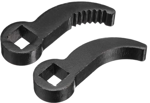 sourcing map 2PCS Pry Bar Wrench Adapter, 1/2 D Square Anti-Slip and Thickened Carbon Steel Half Shaft Removal Tool Crowbar Wrench Adaptor Head Ratchet Tool for Tight Spaces Car Repair