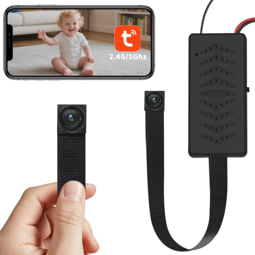 Cámara Espía WiFi,Mini Cámara Oculta camufladas para Oficina Interior | 1080P Micro Cámara,5 GHz /2,4 GHz, Sensor de Movimiento, 6H Larga Duración ,APP