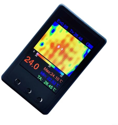 Chroavel Telecamera termica a infrarossi con schermo da 2,4 pollici, funzione screenshot, 1000 mAh, campo di misurazione da -40 °C a 300 °C per circuiti