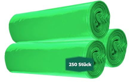 1 caja = 250 unidades 120 litros 700 x 1100 mm tipo 60 (32 my) bolsas de basura bolsas verde saco rollos 25