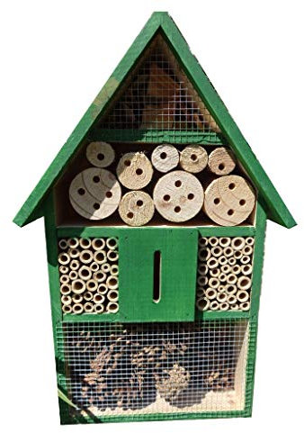 Ölbaum XXL Insektenhotel 3.5-fache Oberfläche 80 cm x 50 cm, XL 1x Bienenhotel,Insektenhaus Spitzdach + Bienenhaus mit