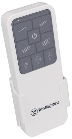 Westinghouse Lighting 77880, telecomando a radiofrequenza per il ventilatore da soffitto e la luce con display retroilluminato, finitura bianca