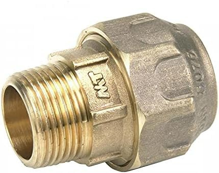 RIEGOPRO - Raccordo filettato maschio realizzato in ottone, utilizzato come accessori per tubi di irrigazione in polietilene, disponibile in 20 mm, 25 mm, 32 mm, 40 mm, 50 mm e 63 mm (20 mm x 1/2)