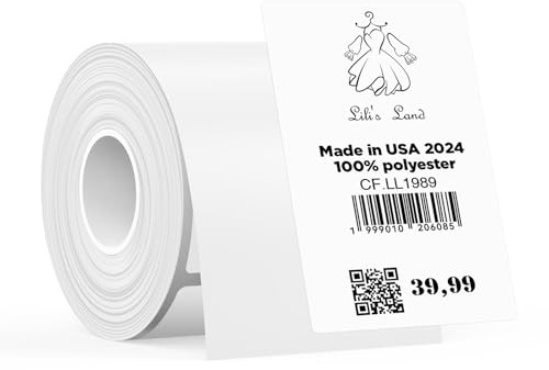 SUPVAN KATASYMBOL T50M Pro Etiketter, Termiska Självhäftande, Vattentät Etikett För Hem, Kontor Och Skola, Kompatibla Med T50M Pro, 50 mm x 80 mm, 100 St/Rull, Svart På Vit