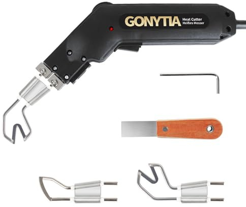 GONYTIA Hot Knife foam cutter Rope Cutter Fabric Cutter Pro Electric Hot Knife Heat Sealer Cutting Tool kit with 2 Blades & Accessories (GT-R)