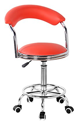 Verstellbare Stühle, Computerstuhl, kleiner Bürostuhl, Arbeitsstuhl, Drehstuhl, Bürostuhl, Küche, Restaurantstuhl, 5 Farben, hohe Rückenlehne, Räder, Universalhocker (Farbe: E, Größe: eins) Die neue