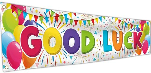 Viel Glück Banner und Dekoration - We Will Miss You Banner - Sorry Your Leaving Dekorationen - 180 x 40 cm (Weiß)