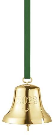 Georg Jensen 2023 Weihnachtsschmuck Glocke - 18 Karat Gold Plattierte Feiertag Ornament - Saisonal Hängende Dekoration von Sanne Lund Traberg