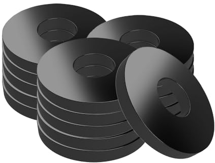 Offgridtec Arandela Negra de Acero Inoxidable V2A DIN304 M5 x 15 mm - 100 Unidades