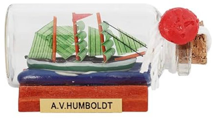FLADO Sailboat In A Bottle, Glass Bottle Boat Model Crafts, Ship And Boat Kit Vessel Set, Children's Room Decoration Gift For Friends And Family (6.5 * 2.5 * 3.5Cm)