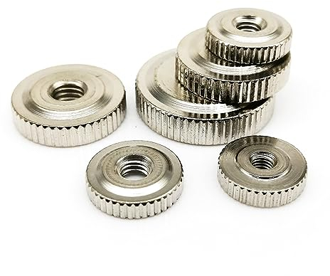 Handdrehschraube, 10 Stück, M3, M4, M5, M6, Stahl, Nivellierung, gerändelt, werkzeuglos anziehen, Rändelmutter, Handrändelmutter for 3D-Drucker, federbelastetes beheiztes Bett (Farbe: M5) (Farbe: M5)