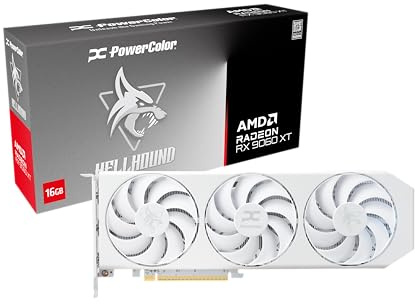 Powercolor Radeon Rx 9060 Xt Hellhound Oc White 16Gb Gddr6/Pci Express 5.0/3310M