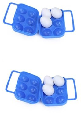 Angoily 2piezas Caja De Transporte De De Plástico Para Organizador Azul Para Picnic y Camping Almacenamiento Seguro y Práctico