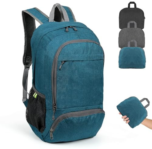 TANTOMI Wanderrucksack Ultraleicht Faltbarer Rucksack Klein, Packable Tagesrucksäcke Trekkingrucksack Outdoor Sportlich Leicht Backpack Travel Daypack für Damen Herren