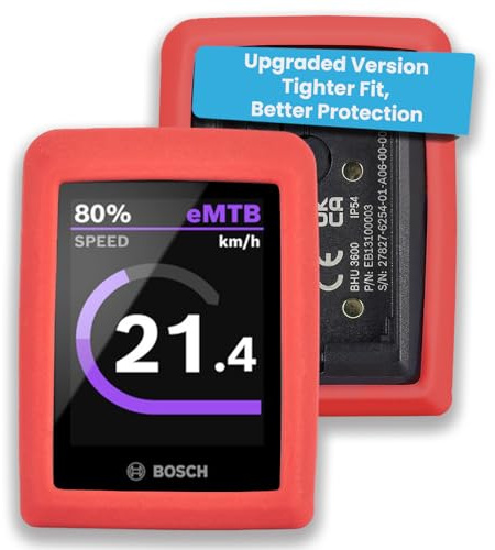 Besudo Schutzhülle aus Silikon kompatibel mit Bosch Kiox 300 Display(BHU3600) - Schutzrahmen passend für Bosch Kiox 300 Display zum Schutz vor Absturz-Red