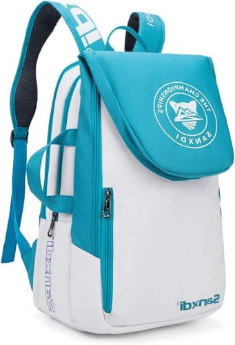 YUETTYY Borsa Sportiva Multifunzionale, Zaino da Tennis Pieghevole con Grande Capacità, Borsa per il Trasporto di Racquetball (Blu)
