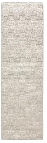 benuta Nest Teppich Lilibeth - Creme 80x250 cm - Kunstfaser - Läufer & im Style: Abstrakt,Geometrisch, Hygge & Cozy, Minimalistisch - Pflegeleicht für Wohnzimmer Schlafzimmer