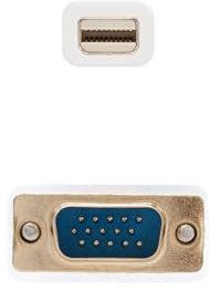 Blendend Mini DisplayPort to VGA Male to Male Converter Cable - White - 5m Length - Ideal for Connecting Devices with Mini DP Output to Displays with VGA Input