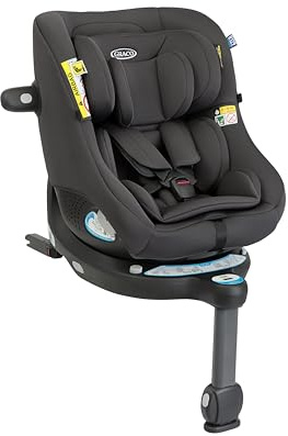 Graco - Turn2Me™ DLX i-Size R129 2-in-1-Autositz mit 360°-Drehung, 40 bis 105 cm (ab Geburt bis ca. 4 Jahre), Iron