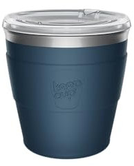 KeepCup QuickSip Tasse à café réutilisable en acier inoxydable avec couvercle anti-éclaboussures – Très petite taille XS 180 ml – Bleu Oxford