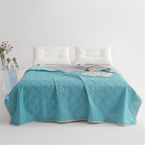 Odot Couette Ete Legere et Fine, Couette sans Housse Lavable - Douce et Confortable, Légère et Respirante Couverture Rafraichissante d'Été (Vert foncé,200 * 230cm)