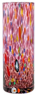 MurArt Vaso in Vetro di Murano da 1000ml Ametista Collezione Tower in Vetro Soffiato a Mano in Lavorazione Artigianale Made in Italy