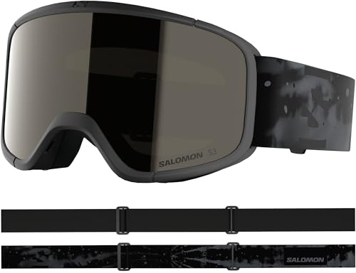 Salomon AKSIUM 2.0 S Goggles, Unisex Anti-Fog Ski Goggles for Trail Running and Mountain Adventures, Black Tie D/Black