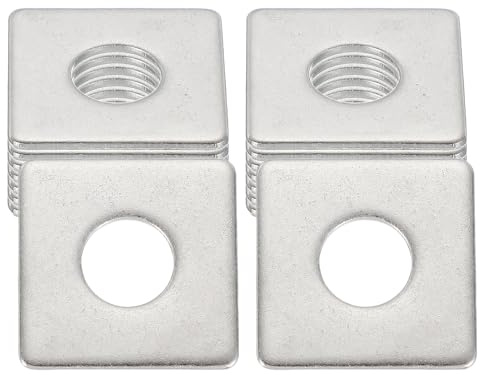 sourcing map 16 rondelle piatte quadrate, 10 mm di diametro interno x 25 mm di diametro esterno x 1,5 mm di spessore, in acciaio inossidabile 304, guarnizione distanziatrice piatta, per bulloni