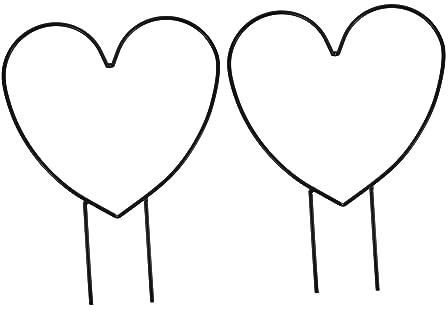 JOINPAYA 2piezas Marco De Escalada Forma De Corazón para Plantas Trepadoras Soporte para Maceta Diseño De Jardín Unidades para Decoración Interior y Exterior