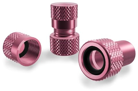 Shredr. Presta Ventil-Adapter Set | Adapter französisches Ventil auf Auto Ventil | hochwertiges Aluminium (rosa)