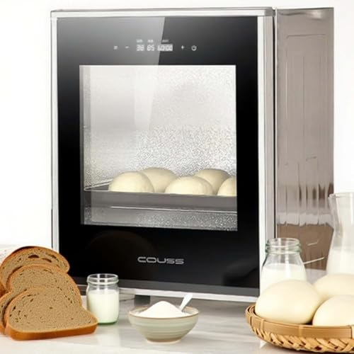 CUTANGELAR Caja de Fermentación Multicapa de 40 L, Elevadora de Masa Eléctrica, con Sensor de Humedad - Compacta con Rejillas - Perfecta para Pequeñas Panaderías, Baguettes y Panes de Masa Madre