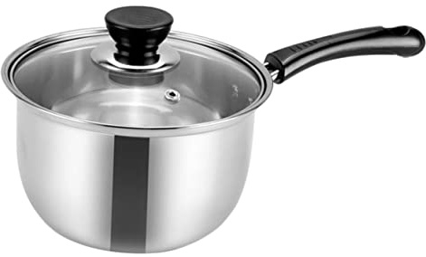 Healifty Casserole Avec Couvercle Antiadhésive Pour Lait Et Sauces Petite Marmite Avec Couvercle Pour Cuisine Et Préparation Aliments