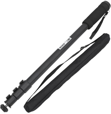 GALPADA Monopode en Alliage D'aluminium Noir Extensible pour Appareil Photo Reflex Numérique Supporte Jusqu'à 3kg Stable et Léger pour Photographie en Extérieur