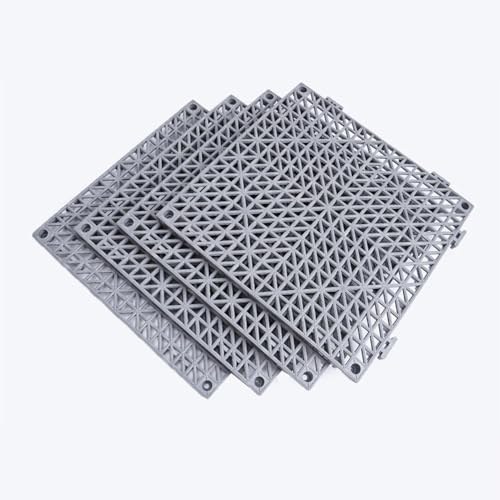 Caillebotis Douche Emboîtement Carreaux Drainage Robuste Tapis Sol Antidérapant Salle Sport Bord Piscine(6pieces)