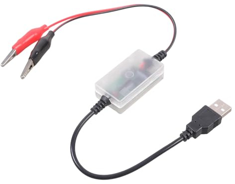 YUPEIUKLI Tragbares USB-Ladekabel (5 V auf 13,8 V) mit Klemme, strukturierte Oberfläche, geeignet für 12-V-Auto- und Motorradbatterien, mit LED-Beleuchtung