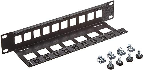 Triton Modular 10 inch patch panel for max. 10 keystone modules, black RAL 9005