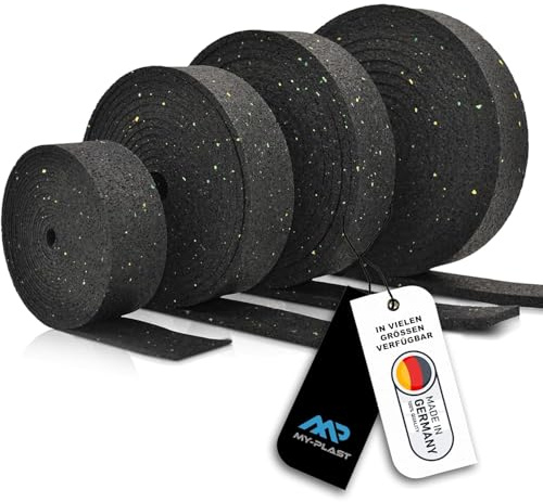 My Plast Rollo de almohadillas de terraza [10.000 x 80 x 8 mm, 1 pieza] Esterilla protectora antideslizante y resistente a la intemperie, impermeable, para terrazas y patios, resistente, rollo de