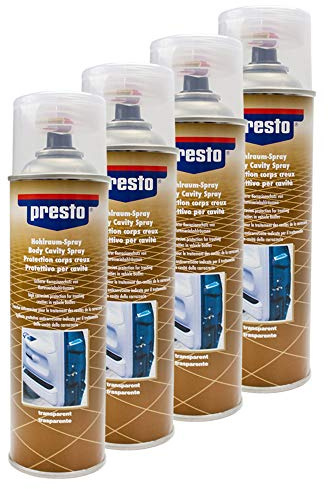 Presto 4X HOHLRAUM Schutz VERSIEGELUNG Karosserie TÜR STEITENTEIL BRAUN 500 ml