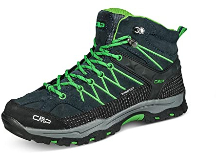 CMP Kids Rigel Mid Trekking Shoes Wp, Scarpe da trekking Unisex - Bambini e ragazzi, B Blue Gecko, 40 EU