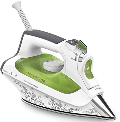 Rowenta DW6040 Eco Intelligence Ferro da Stiro a Vapore, 2500W, 0.3 L, Piastra in Acciaio Inox, Sistema Anticalcare, Impugnatura Ergonomica, Protezione Antigoccia