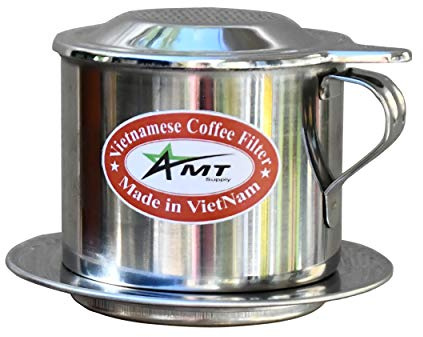 AMT 9.5 OZ Coffee Maker, Phin Filter, Screw Down Coffee Dripper for Vietnamese Style Coffee at Home or Office
