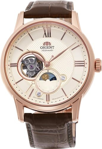 ORIENT Sun & Moon Watch Herren Automatikuhr Handaufzug Elegant Edelstahl oder Leder Armbanduhr mit Tag und Nacht Funktion