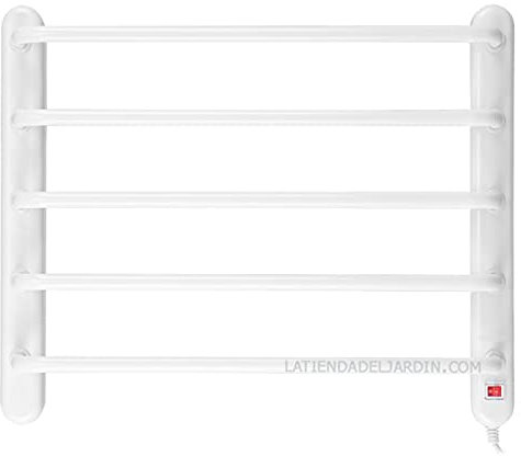 Scaldasalviette elettrico TH8002, 90W. Asciuga e riscalda gli asciugamani. Accessori per l'installazione verticale in bagno.