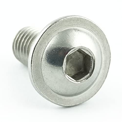 Eisenwaren2000 | M4 x 12 mm Linsenkopfschrauben mit Innensechskant und Flansch (20 Stück) - ISO 7380 Linsenkopf Schrauben mit Flachkopf und Bund - Gewindeschrauben - Edelstahl A2 V2A - rostfrei