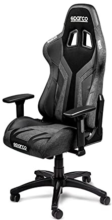 Sparco Bürostuhl/Gaming-Stuhl Torino Schwarz/Schwarz (Verstellbar)