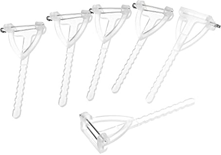 sourcing map 50 Stück Sicherheitsnadeln aus Kunststoff für Ansteckblumen / Anstecknadeln / Knopfloch für DIY Hochzeit Blume Bräutigam Brosche weiß